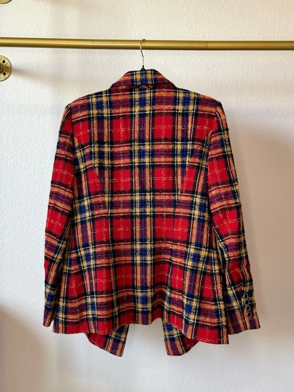 Amanda Uprichard Winters Tweed Plaid Blazer in Scotland Check - Picture 7 of 7